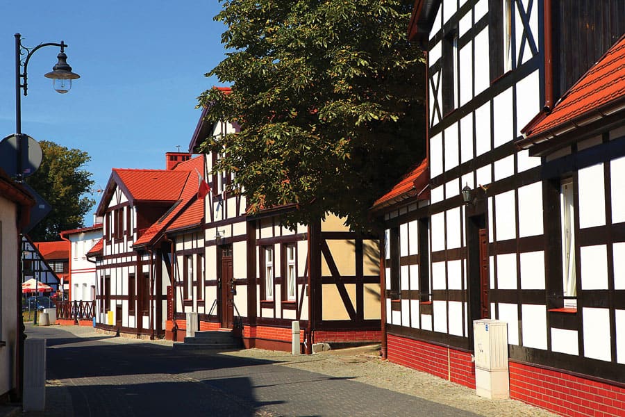 Ustka - miasto w kratę. Ustka - zabudowa szachulcowa
